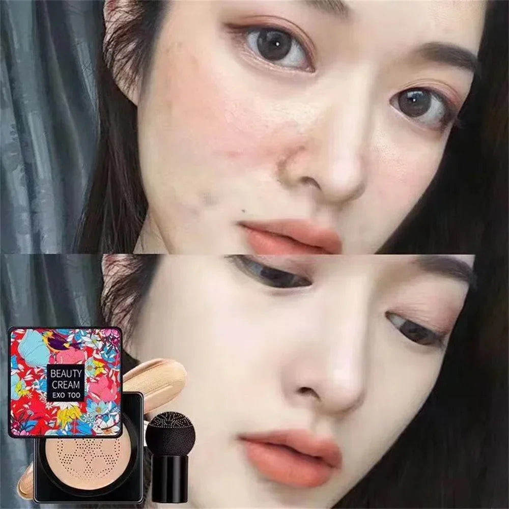 CC Cream Mushroom Head Powder Puff Moist Air Cushion Quick Makeup Waterproof Base Makeup Foundation Brightening Makeup Cosmetics