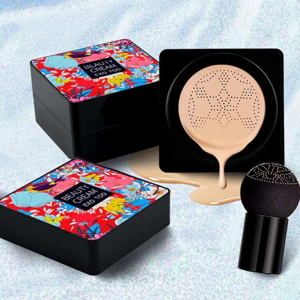 CC Cream Mushroom Head Powder Puff Moist Air Cushion Quick Makeup Waterproof Base Makeup Foundation Brightening Makeup Cosmetics