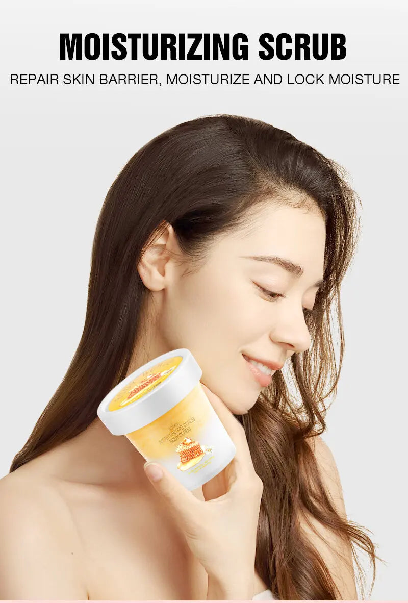 Pretty Cowry Two-Tone Ice Cream Body Scrub Exfoliates deeply cleanses smooths moisturizes with no irritation natural ingredients