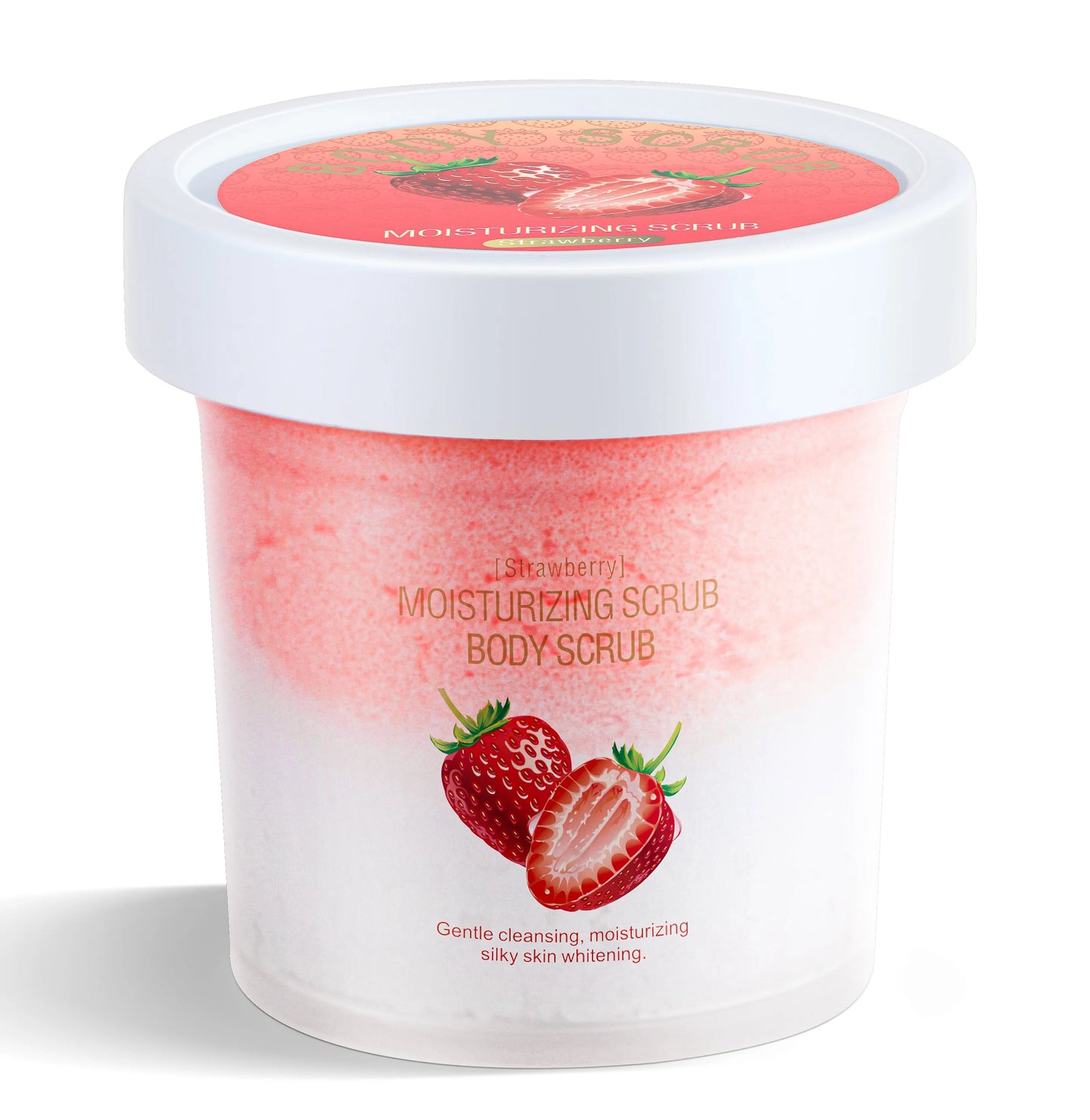 Pretty Cowry Two-Tone Ice Cream Body Scrub Exfoliates deeply cleanses smooths moisturizes with no irritation natural ingredients