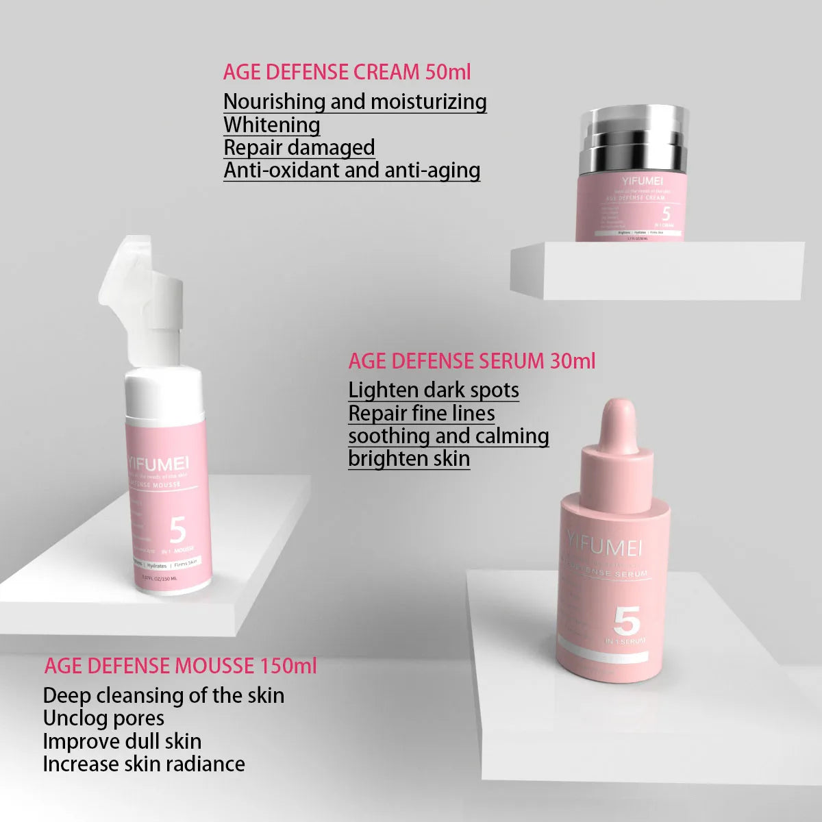 Original Korean Skincare for The Face 5 IN 1 Face Kit with For Skin Moisturizing Day & Night Care Beauty Health Skincare Korean