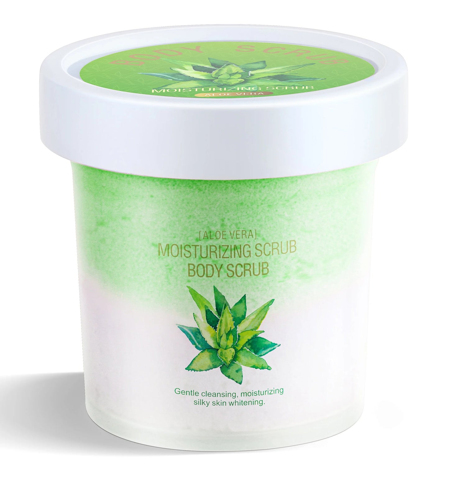 Pretty Cowry Two-Tone Ice Cream Body Scrub Exfoliates deeply cleanses smooths moisturizes with no irritation natural ingredients