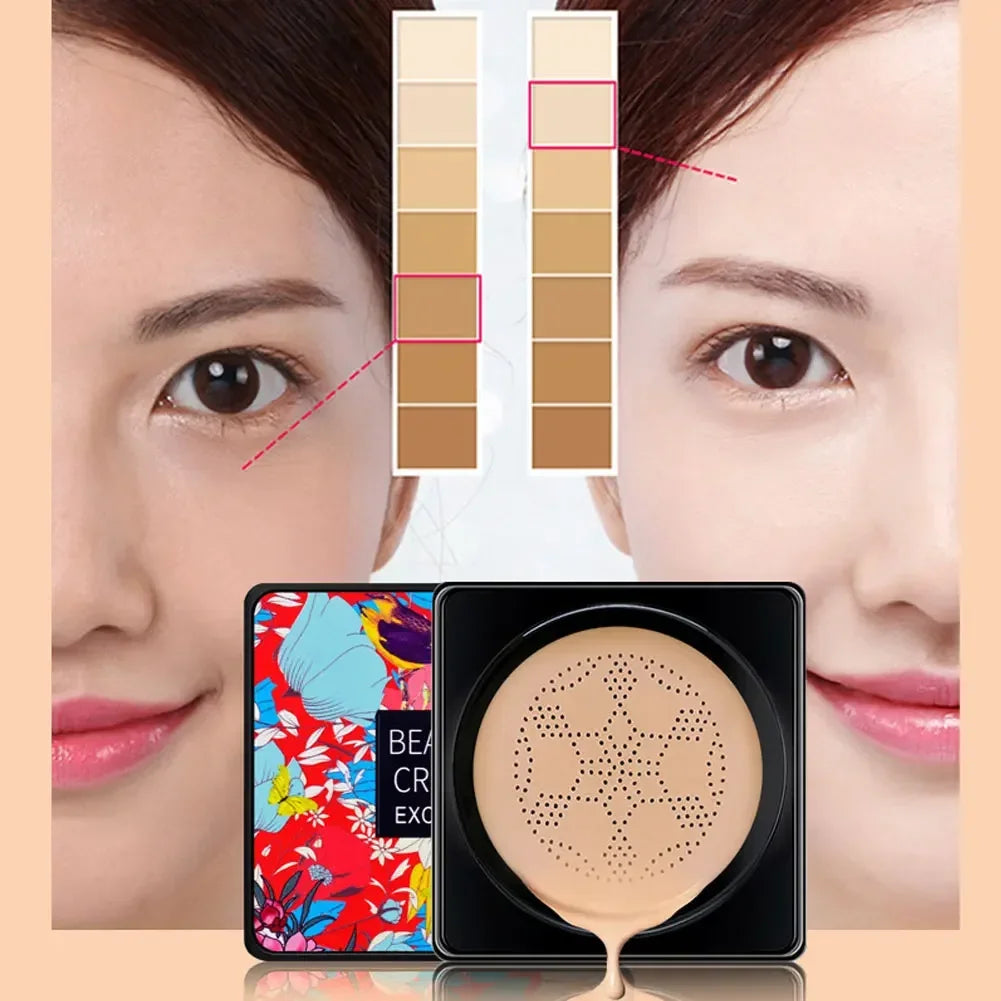 CC Cream Mushroom Head Powder Puff Moist Air Cushion Quick Makeup Waterproof Base Makeup Foundation Brightening Makeup Cosmetics