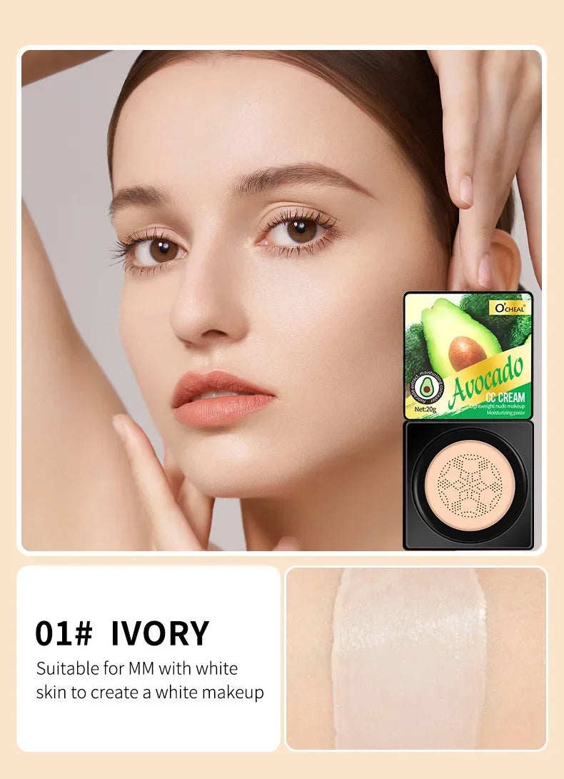 CC Cream Mushroom Head Powder Puff Moist Air Cushion Quick Makeup Waterproof Base Makeup Foundation Brightening Makeup Cosmetics