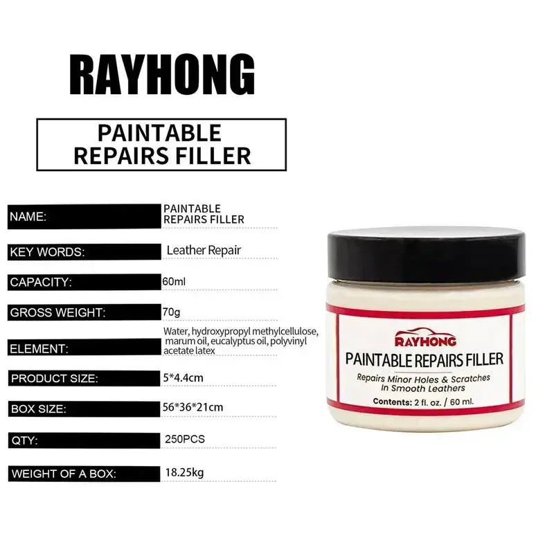 Compound Leather Restoration Cream Car Leather Conditioner Cleaner Auto Leather Repair Cream Tears Crack Burns Holes Filler
