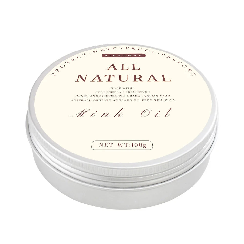 100g/50g Mink Oil Cream For Leather Shoes Bags Leather Care Cream Leather Maintenance Cream Leathercraft Accessories