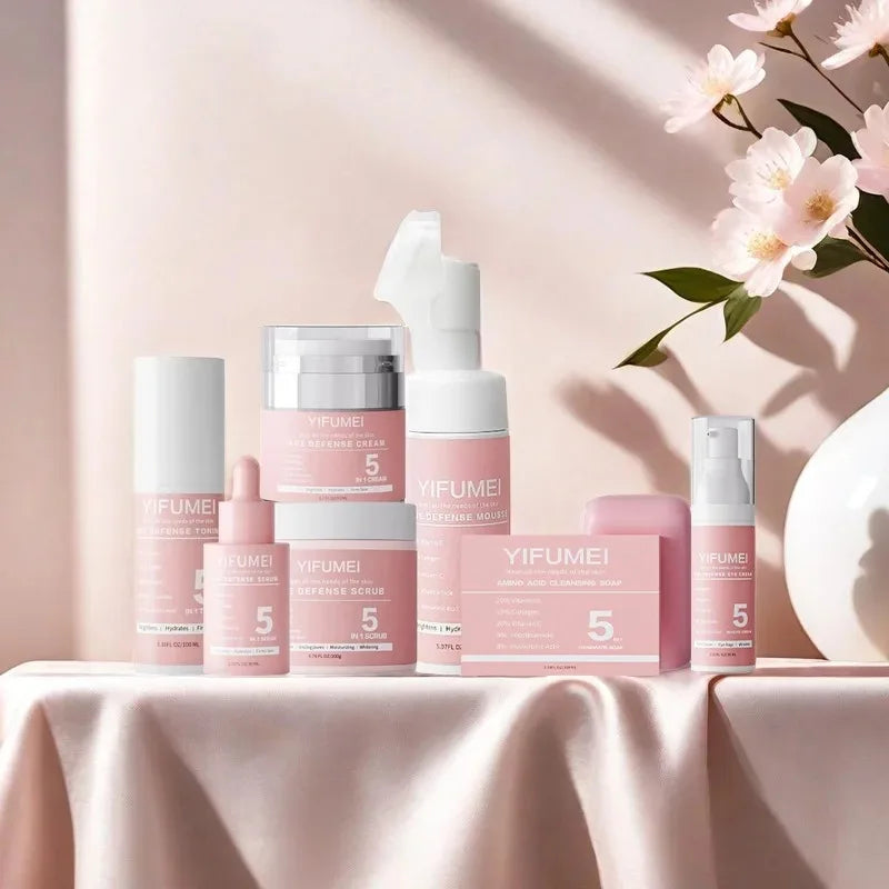 Original Korean Skincare for The Face 5 IN 1 Face Kit with For Skin Moisturizing Day & Night Care Beauty Health Skincare Korean