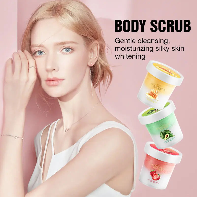 Pretty Cowry Two-Tone Ice Cream Body Scrub Exfoliates deeply cleanses smooths moisturizes with no irritation natural ingredients