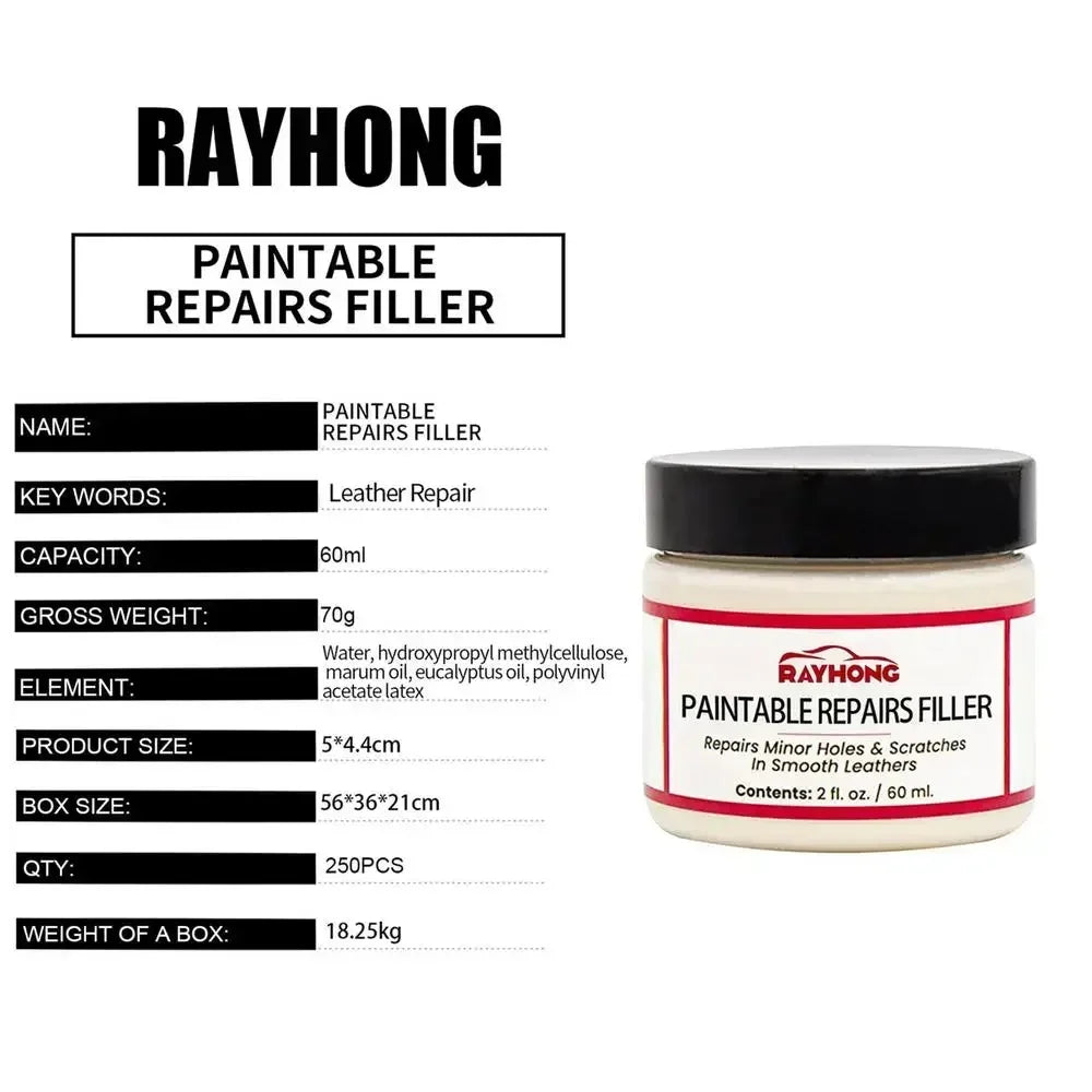 Compound Leather Restoration Cream Car Leather Conditioner Cleaner Auto Leather Repair Cream Tears Crack Burns Holes Filler