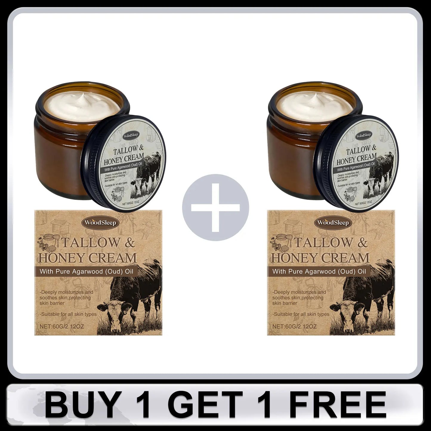 Beef Tallow Cream for Dry Damaged Skin Nourishing Body Balm Reduce Redness Anti Puffiness Firming Lifting Moisturizing Face Care