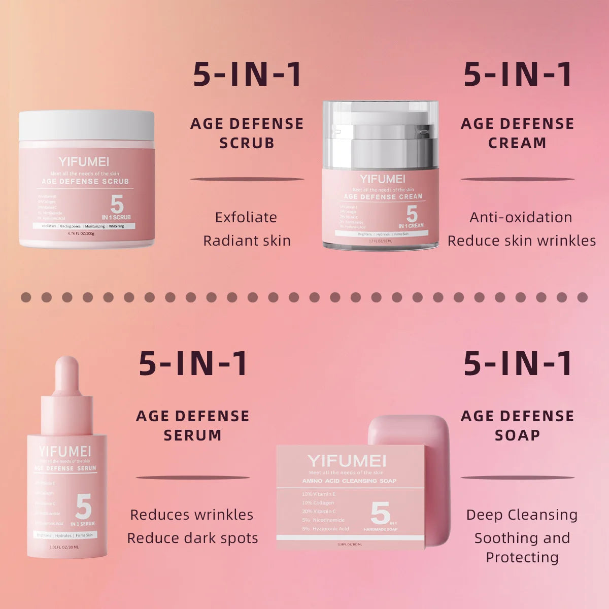 Original Korean Skincare for The Face 5 IN 1 Face Kit with For Skin Moisturizing Day & Night Care Beauty Health Skincare Korean