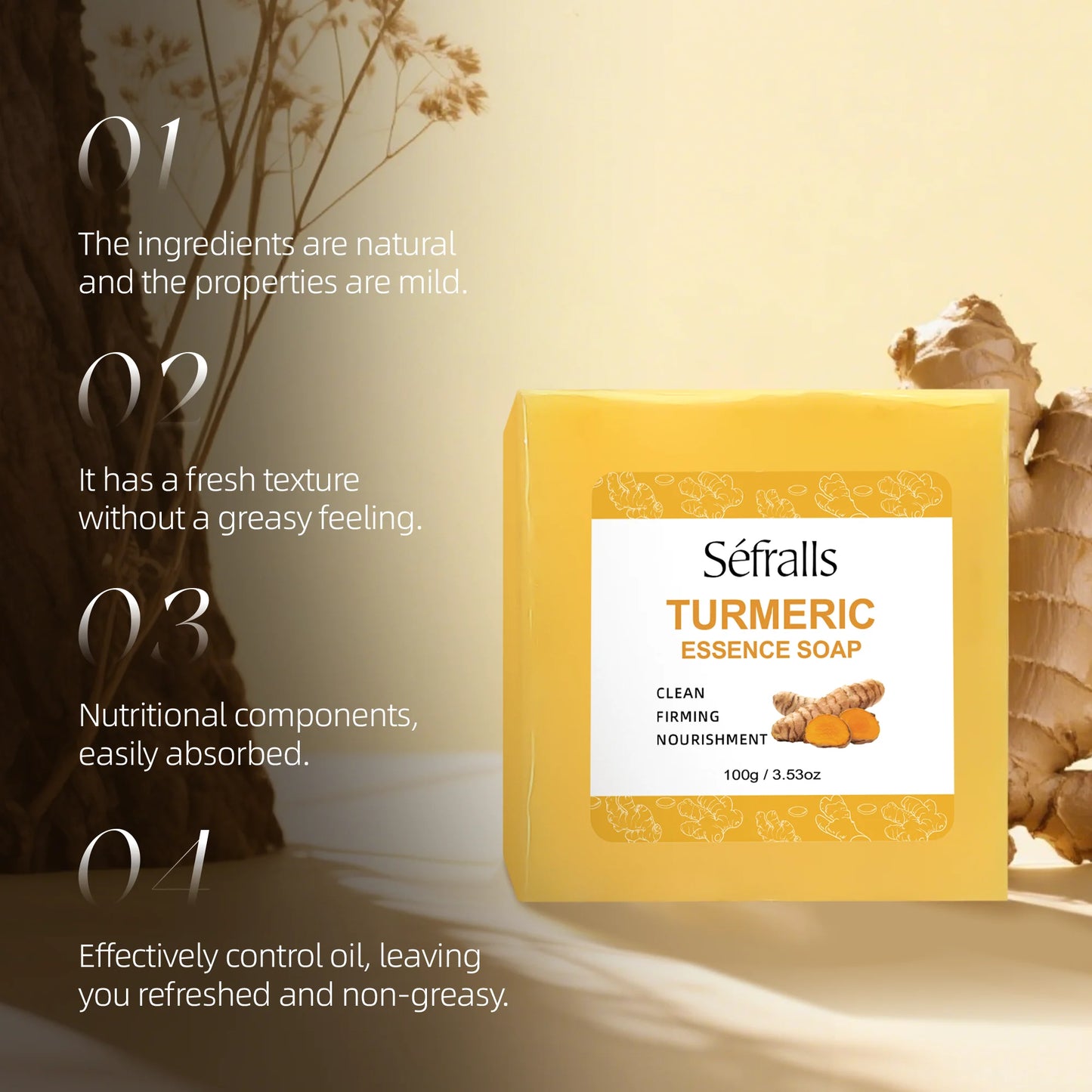 Séfralls Turmeric Skincare Set for All Skin TypesFirming moisturising deep cleansing anti-wrinkle nourishing blemish reduction