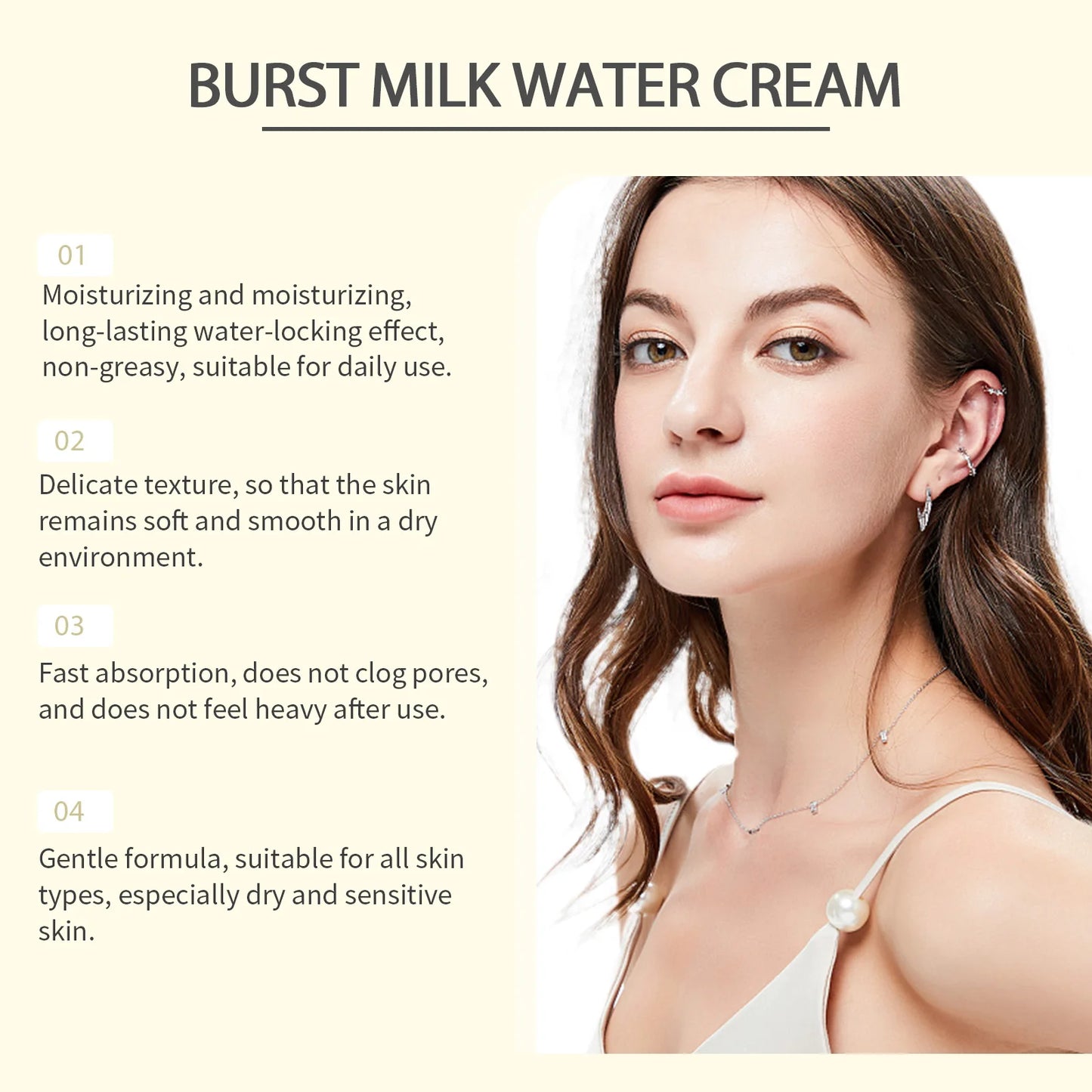 Camel Milk Face Cream Fade Dark Spots Remover Pigmentation Improve Acne Even Skin Tone Cleansing Pores Facial Brightening Cream