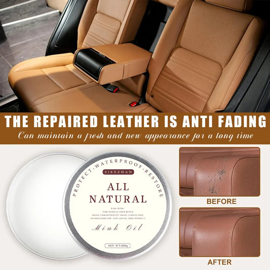 100g/50g Mink Oil Cream For Leather Shoes Bags Leather Care Cream Leather Maintenance Cream Leathercraft Accessories