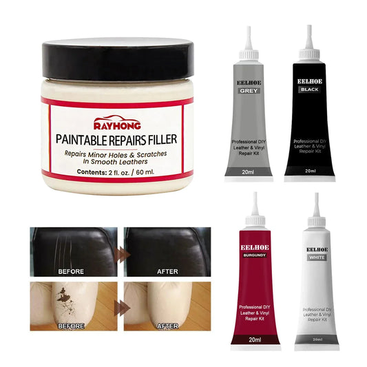 Compound Leather Restoration Cream Car Leather Conditioner Cleaner Auto Leather Repair Cream Tears Crack Burns Holes Filler