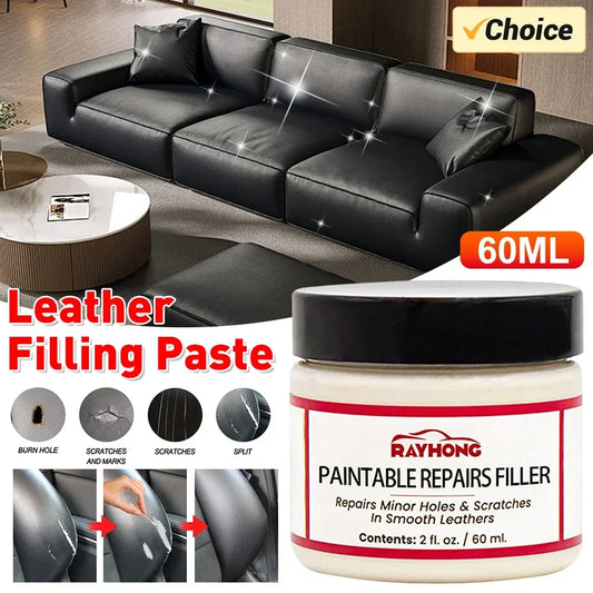 Compound Leather Restoration Cream Car Leather Conditioner Cleaner Auto Leather Repair Cream Tears Crack Burns Holes Filler