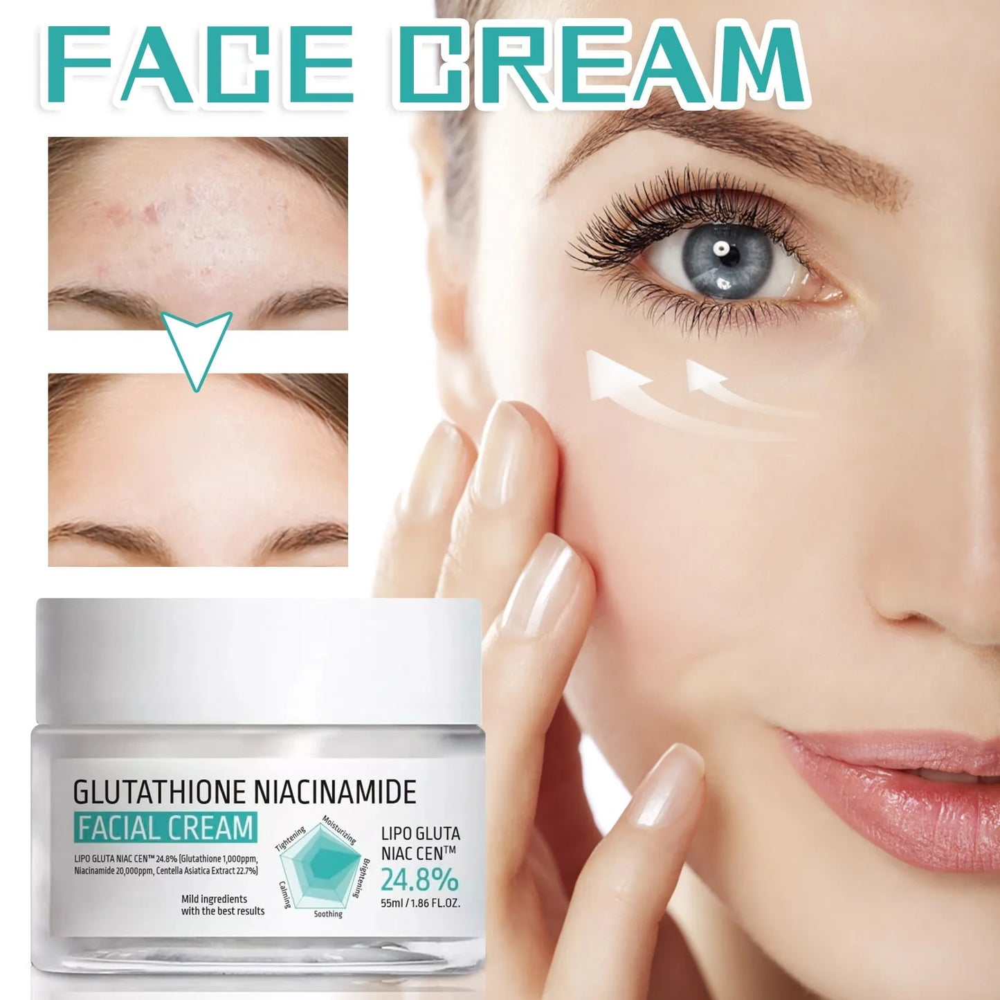 Cream Hydrates And Brightens The Face To Reduce Dullness And Nourish The Skin Creamy Face Cream 55ml